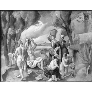 Groupe - Paysage avec un groupe (1925)